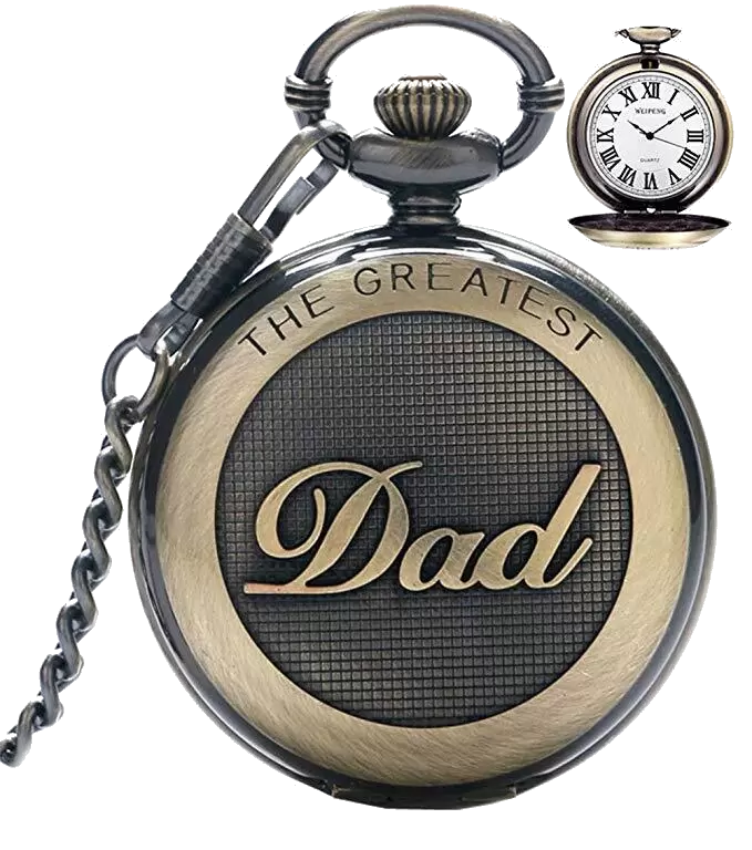 RELOJ DE BOLSILLO DE DISEñO CLáSICO CON NúMEROS ROMANOS Y COLOR BRONCE