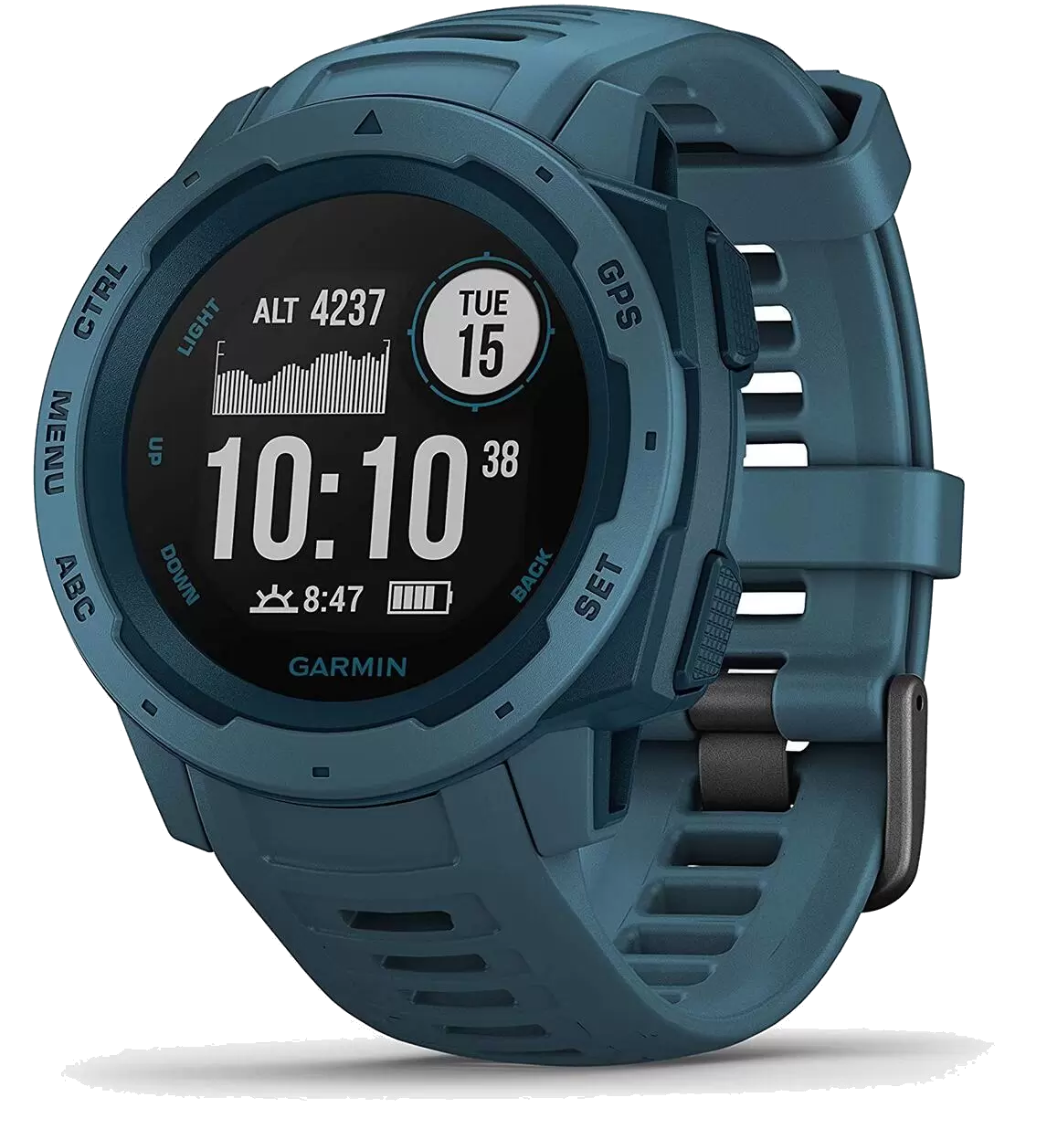 RELOJ GARMIN INSTINCT CON GPS PARA ACTIVIDADES AL AIRE LIBRE CON CARCASA DE POLíMERO REFORZADO COLOR AZUL