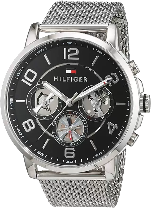 Joyería Zubiaga - Compra Reloj Hombre Tommy Hilfiger multifunción de 46 mm.  en acero inox. con correa de eslabones 9169RECATH082.